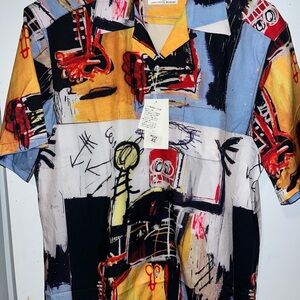 Vibrant Graphic Print Men's Shirt